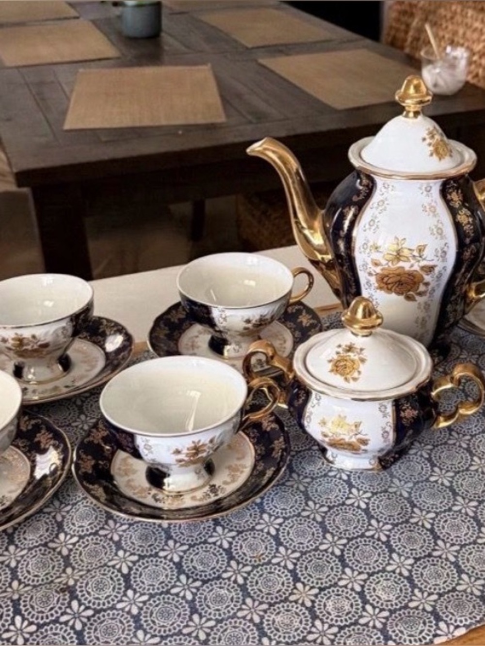 Vintage Alpine German Fine Porcelain Tea Set